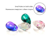 100PCS 6x9mm Glass Water Drop Beads Multicolor DIY Bracelets Earrings