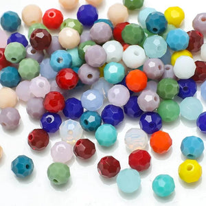 2/3/4mm 32Faceted Glass Round Beads for DIY Jewelry Making