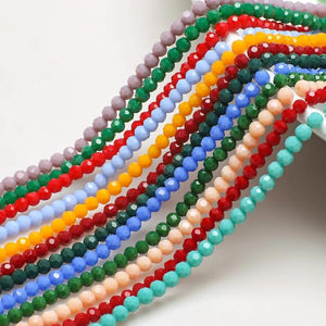 2/3/4mm 32Faceted Glass Round Beads for DIY Jewelry Making