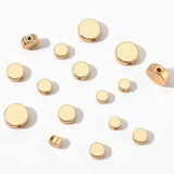 10pcs 14K Plated Brass Flat Round Spacer Beads For Jewelry Making