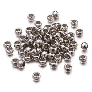 200pcs Flat Round CCB Spacer Beads Large Hole Scarf Beads for DIY Jewelry Making