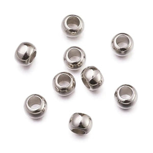200pcs Flat Round CCB Spacer Beads Large Hole Scarf Beads for DIY Jewelry Making