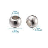 200pcs Flat Round CCB Spacer Beads Large Hole Scarf Beads for DIY Jewelry Making