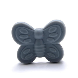 10Pcs Baby Teether Chew Molar Teething Beads Butterfly Silicone Bead Toy