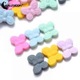 10Pcs Baby Teether Chew Molar Teething Beads Butterfly Silicone Bead Toy