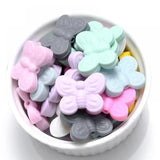 10Pcs Baby Teether Chew Molar Teething Beads Butterfly Silicone Bead Toy