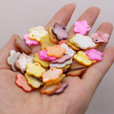 50Pcs Natural Mother Of Pearl Shell Beads Flower Pendant For Jewelry Making DIY