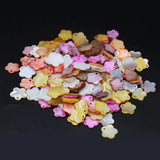 50Pcs Natural Mother Of Pearl Shell Beads Flower Pendant For Jewelry Making DIY