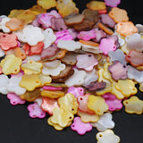 50Pcs Natural Mother Of Pearl Shell Beads Flower Pendant For Jewelry Making DIY