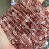 6-8mm Strawberry Quartz Stone Beads for DIY Jewelry Making