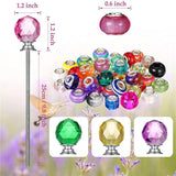 20PCS Decorative Beaded Garden Stakes Crystal Stopper Outdoor Decor