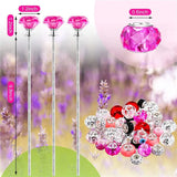 20PCS Decorative Beaded Garden Stakes Crystal Stopper Outdoor Decor