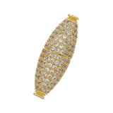 29mm Brass CZ Oval Spacer Beads DIY Jewelry Making