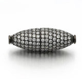 29mm Brass CZ Oval Spacer Beads DIY Jewelry Making