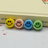 10pcs 16mm Smile Face Ceramic Beads Loose Spacer Beads Colorful Ceramics Bead