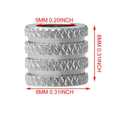 20pcs Lot Stainless Steel Big Hole Spacer Beads for DIY Jewelry Making