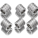 20pcs Lot Stainless Steel Big Hole Spacer Beads for DIY Jewelry Making