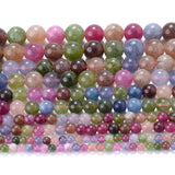 Natural Tourmaline Stone Beads Colorful Spacer Beads for Jewelry Making DIY