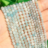 Faceted Amazonite Gem Stone Waist Beads 15'' 3 4mm
