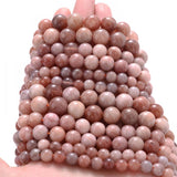 Sun Stone Round Beads Spacer for DIY Jewelry Making 6 8 10mm