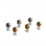 20PCS Stainless Steel 6mm Spacer Beads Round Loose Bead For 2.5mm Leather Cord
