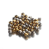 20PCS Stainless Steel 6mm Spacer Beads Round Loose Bead For 2.5mm Leather Cord