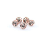 CZ Hollow Ball Beads for DIY Jewelry Making 3pcs/lot