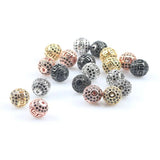 CZ Hollow Ball Beads for DIY Jewelry Making 3pcs/lot