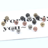 CZ Hollow Ball Beads for DIY Jewelry Making 3pcs/lot