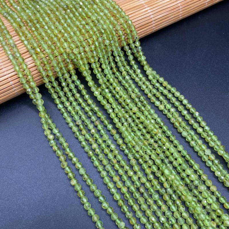 Green Peridot Faceted Stone Beads for Jewelry Making
