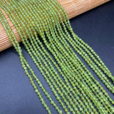 Green Peridot Faceted Stone Beads for Jewelry Making