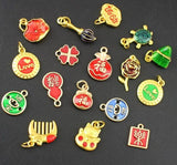 10pcs Lucky Cat Matte Color-Preserving Dripping Oil Red String Pendant Jewelry