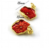 10pcs Lucky Cat Matte Color-Preserving Dripping Oil Red String Pendant Jewelry