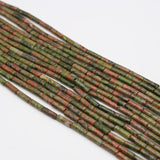 Unakite Natural Stone Cylinder Beads for Jewelry Making