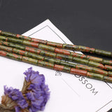 Unakite Natural Stone Cylinder Beads for Jewelry Making