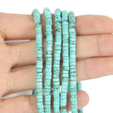 4x2mm Turquoises Stone Spacer Beads Round Howlite Loose Beads DIY