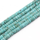 4x2mm Turquoises Stone Spacer Beads Round Howlite Loose Beads DIY