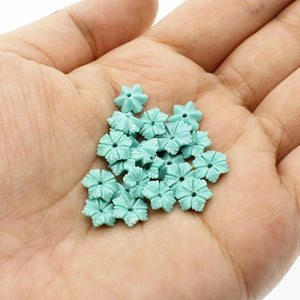 30pcs Coral 10-12mm Flower Loose Beads for Jewelry Making DIY