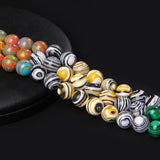 8MM Mixed Malachite Stone Bead Colorful Smooth Loose Spacer Jaspers Beads