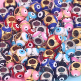 10pcs Stainless Steel Evil Eye Spacer Beads For Jewelry Making