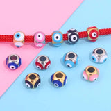 10pcs Stainless Steel Evil Eye Spacer Beads For Jewelry Making