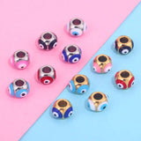 10pcs Stainless Steel Evil Eye Spacer Beads For Jewelry Making
