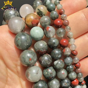 African Blood Jaspers Stone Beads Round Spacer 6-12mm 15''