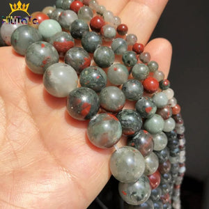 African Blood Jaspers Stone Beads Round Spacer 6-12mm 15''