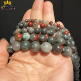 African Blood Jaspers Stone Beads Round Spacer 6-12mm 15''