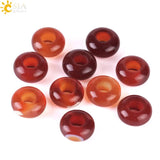 CSJA 12mm Big Hole Natural Stones Beads for Jewelry Making
