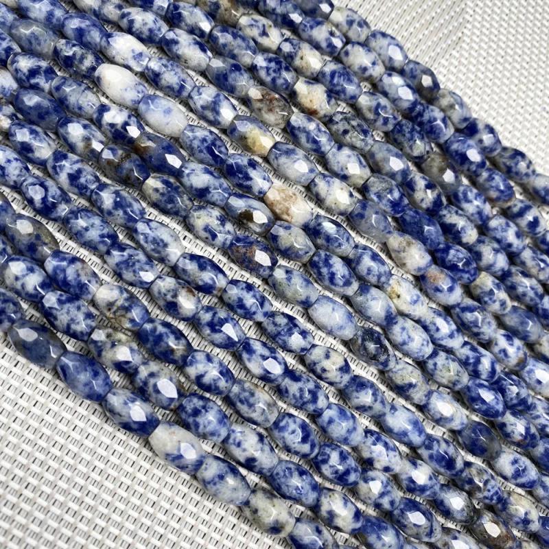 Faceted Natural Stone Column Beads Crystal Loose Beads DIY Necklace Bracelet