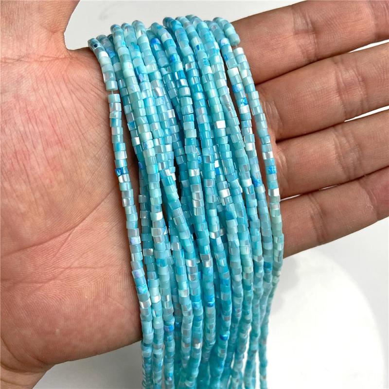 3x2mm Shell Beads Multicolor Mother of Pearl Heishi Bead