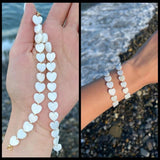 Mother Of Pearl Shell Beads Loose heart Charms For Jewelry making