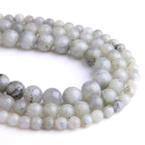 Spectrolite Gray Stone Loose Beads 6mm 8mm 10mm DIY Jewelry Making